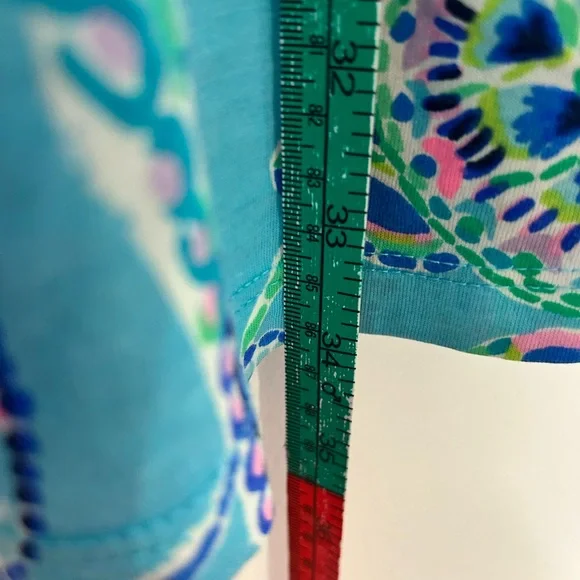 Lilly Pulitzer Kimi Swing Dress Resortwear Vacation Bermuda Blue Turtle Sz M - Picture 11 of 12